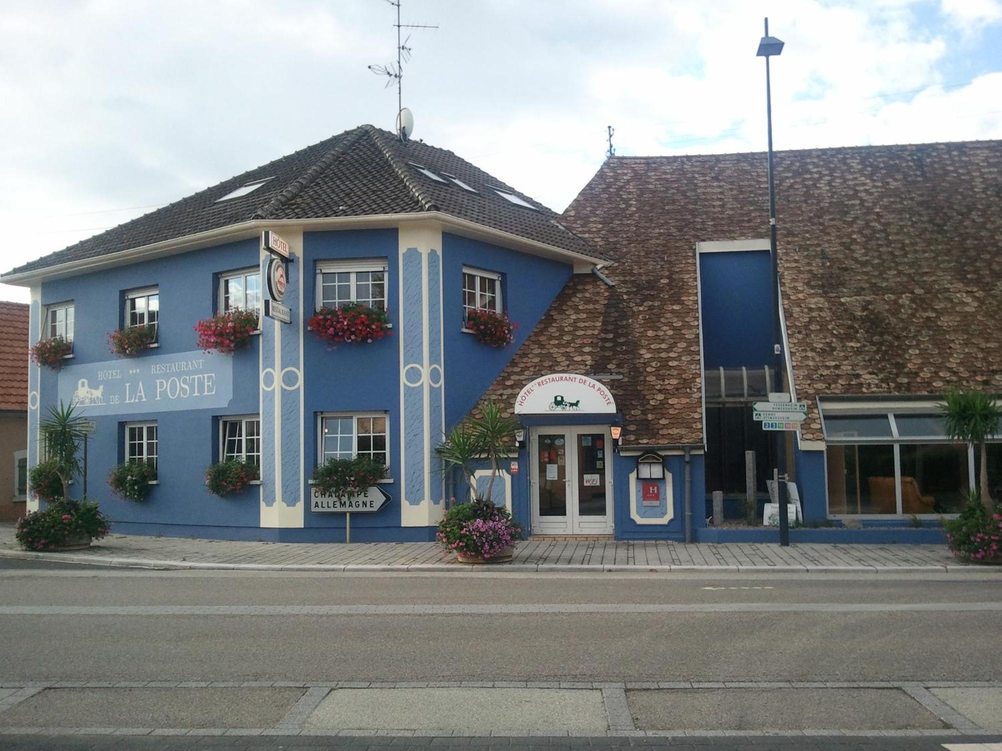 Hotel Restaurant De La Poste Mulhouse Ottmarsheim Bantzenheim Exterior foto